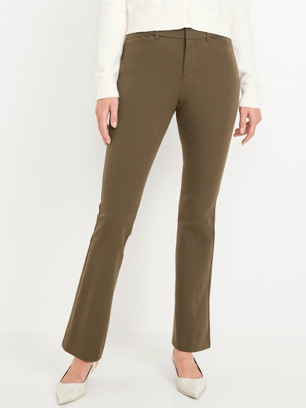 Women's Olive Bootcut Pants